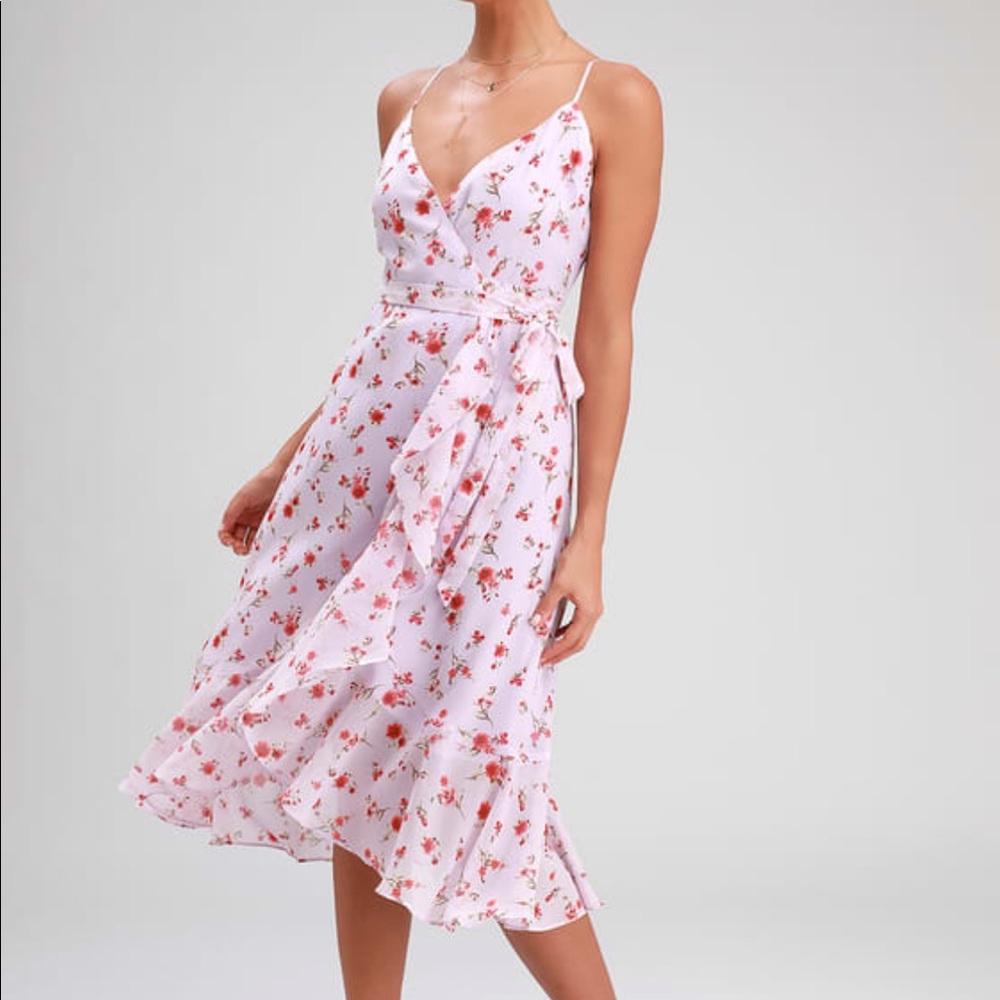Lulu’s Doreen Lavender Mini Dress